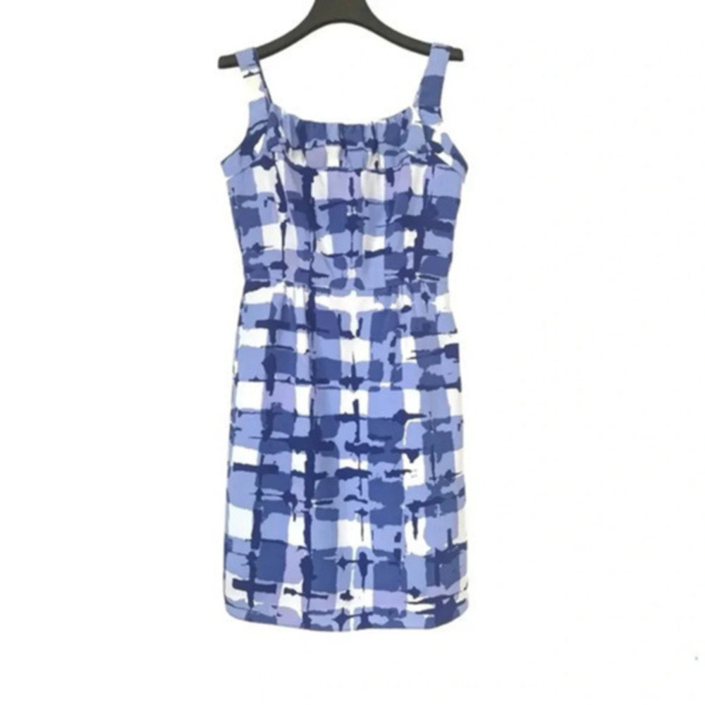 Banana Rapublic dress blue white abstract  with straps size 2